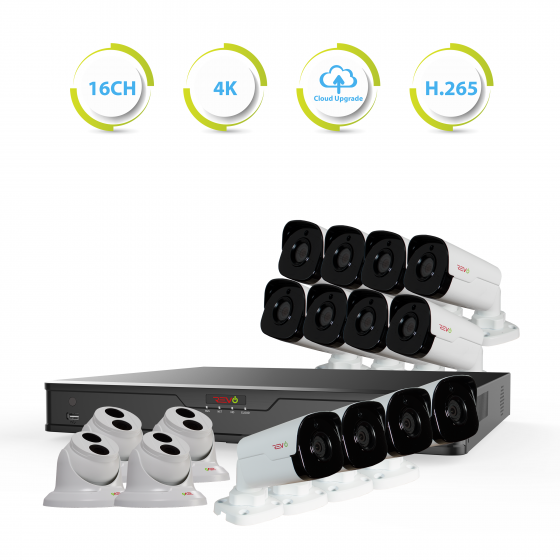 Ultra HD 16 Ch. 8TB NVR Security System & 16 4MP Security Cameras