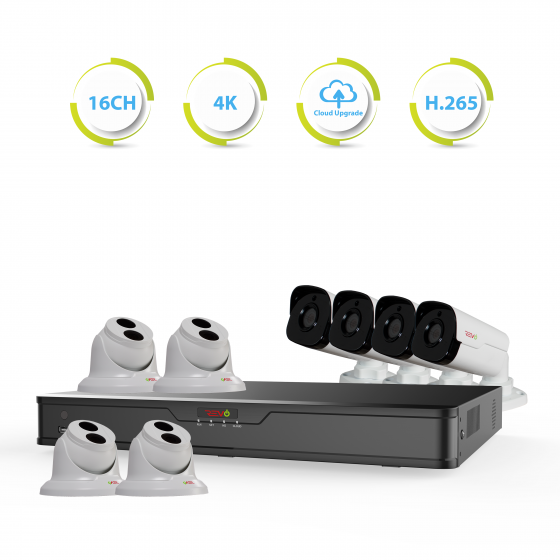 Ultra HD 16 Ch. 3TB NVR Surveillance System with 8 4 Megapixel Cameras