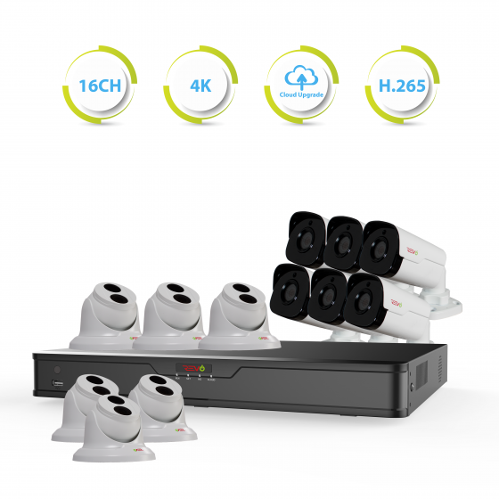 Ultra HD 16 Ch. 4TB NVR Surveillance System with 12 4 Megapixel IP Cameras