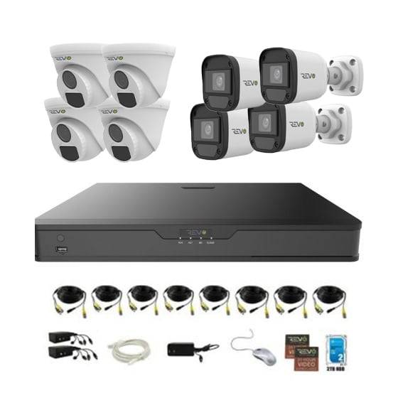 REVO ULTRA HYBRID 16CH 5 Megapixel DVR, 2TB HDD & 8x 1080p Cameras