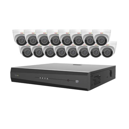 Ultra HD Plus 16 Ch. NVR Surveillance System with 16 Audio Capable Motorized Cameras