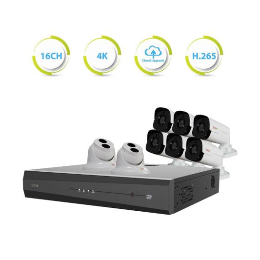 Ultra Plus HD 16 Ch. NVR Surveillance System with 8 Security Cameras