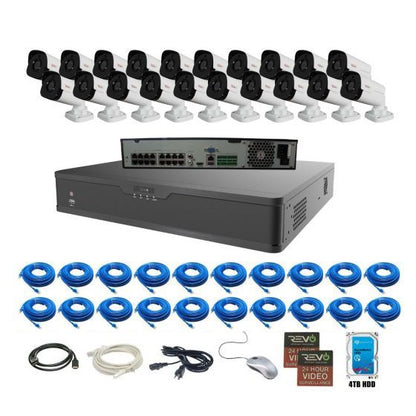 Ultra HD Plus with SMART HD surveillance system with 32 CH 4K SMART NVR, 8TB & 20x 4MP HD Indoor/Outdoor Cameras