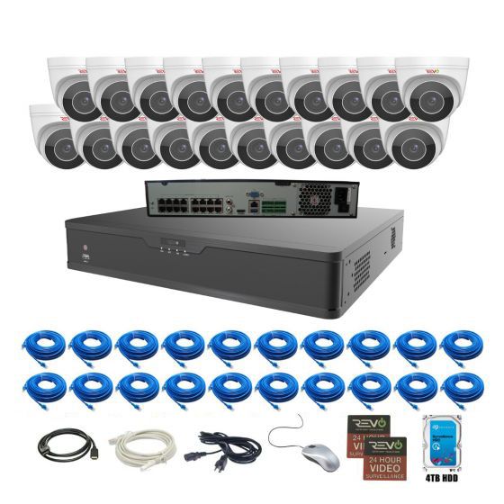 Ultra HD Plus 32 Ch. NVR Surveillance System with 20 Audio Capable Motorized Cameras