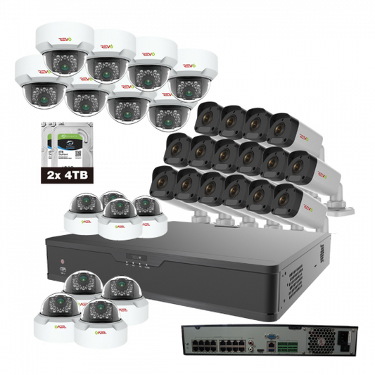 Ultra Plus HD 32 Ch. 8TB NVR Surveillance System with 32 4 Megapixel Cameras