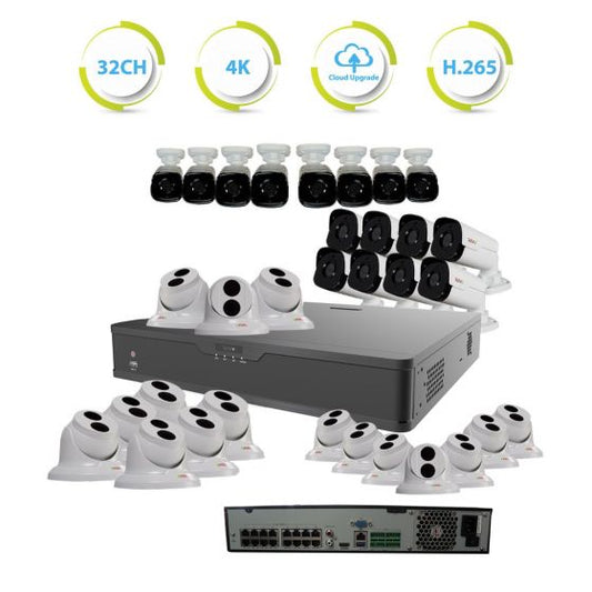 Ultra Plus HD 32 Ch. 8TB NVR Surveillance System with 32 Security Cameras