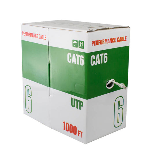 REVO CAT6 UTP Ethernet Bulk Cable Indoor Rated - 1000ft Box - 23AWG, 550MHz