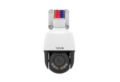 REVO ULTRA 5 Megapixel 4x Optical Zoom PTZ Camera with Two-Way Audio, Siren and Strobe Lights