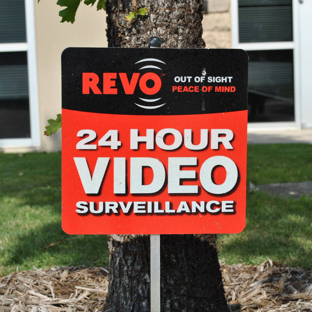 REVO Warning Yard Sign available online | Revo America – SecuritAll